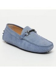 CHARLES & SMITH Skórzane mokasyny "Trenton" w kolorze błękitnym rozmiar: 46. Niebieskie botki sznurowane CHARLES & SMITH, bez wzorów, bez obcasa, bez zapięcia. Za 173.99 zł.