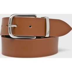 Trussardi Jeans - Pasek skórzany. Brązowe paski TRUSSARDI JEANS, bez wzorów, z jeansu. W wyprzedaży za 149.90 zł.
