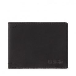 Portfel męski Big Star Kk675004 Bk. Czarne portfele Suzana, bez wzorów, ze skóry ekologicznej. Za 129.00 zł.