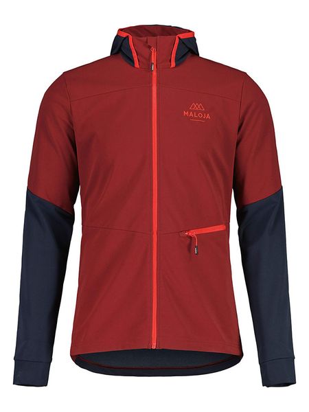 Maloja Kurtka hybrydowa "AuerhahnM. Puzzle" w kolorze granatowo-czerwonym rozmiar: XL. Czerwone kurtki outdoor i hardshell Maloja, xl, bez wzorów, bez kaptura. Za 439.24 zł.