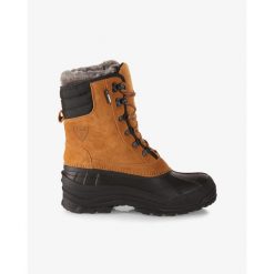 Ocieplane, wodoodporne buty zimowe Kilpi ANTARTIC HIGH WP-M. Czarne buty trekkingowe Kilpi, na zimę, bez wzorów, z nylonu, bez zapięcia, trekkingowe. Za 422.05 zł.