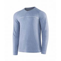 Koszulka męska z długim rękawem do spania z dodatkiem lnu Brubeck COMFORT NIGHT. Niebieskie piżamy Brubeck, m, bez wzorów, ze lnu, bez ramiączek. Za 129.99 zł.