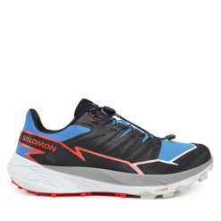 Buty do biegania Salomon. Niebieskie buty do biegania Salomon, bez wzorów, bez zapięcia, do biegania. Za 389.99 zł.