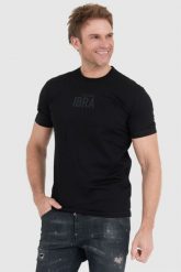 DSQUARED2 Czarny t-shirt męski ibra. Czarne t-shirty Dsquared2, l, bez wzorów, bez kołnierzyka, bez ramiączek. W wyprzedaży za 599.99 zł.