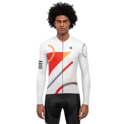 Męska koszulka rowerowa z krótkim rękawem Kolarstwo Siroko M2 Finish Line. Białe bluzy SIROKO, m, bez wzorów, bez kaptura. W wyprzedaży za 255.00 zł.