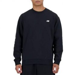 Bluza sportowa męska New Balance MT41510BK. Czarne bluzy bez kaptura New Balance, l, bez wzorów, z materiału, bez kaptura. Za 326.00 zł.