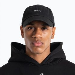 Czapka z daszkiem BOXRAW Dad. Czarne czapki z daszkiem BOXRAW, bez wzorów, z bawełny. Za 98.99 zł.