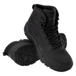 Buty Turystyczne Męskie Średnia Wysokość Ilinoi. Czarne buty turystyczne Hi-tec, bez wzorów, z gumy, bez zapięcia. Za 488.99 zł.