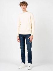 Pepe Jeans Sweter "Memphis" | PM702267 | Memphis | Mężczyzna | Kremowy. Białe swetry nierozpinane Pepe Jeans, m, bez wzorów, z bawełny, bez kołnierzyka, bez ramiączek. W wyprzedaży za 189.00 zł.