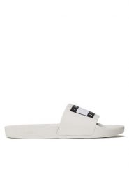 Tommy Jeans Klapki Pool Ess EM0EM01191 Biały. Białe klapki Tommy Jeans, z jeansu. Za 109.99 zł.