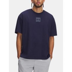 T-Shirt Męski Sportowy Under Armour Hw Os Sm Box. Niebieskie t-shirty sportowe Under Armour, bez wzorów, bez ramiączek, na fitness i siłownię. W wyprzedaży za 76.11 zł.