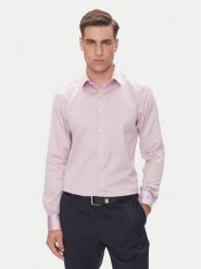 Calvin Klein Koszula LV019EU035 Różowy Slim Fit. Czerwone koszule CALVIN KLEIN, m, bez wzorów, z bawełny, bez kołnierzyka, bez ramiączek. Za 399.99 zł.