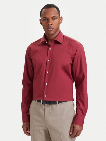 BOSS Koszula 50473265 Czerwony Regular Fit. Czerwone koszule Boss, m, bez wzorów, z bawełny, bez kołnierzyka, bez ramiączek. Za 399.99 zł.