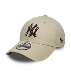 Czapka baseballowa New York Yankees Outline Camo 9forty. Brązowe czapki z daszkiem New Era, bez wzorów, z bawełny. Za 119.99 zł.