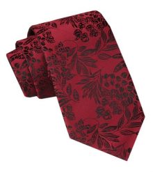 Męski Krawat - Alties - Czerwony z Motywem Kwiatowym. Czerwone krawaty i muchy Alties, bez wzorów, z tkaniny. Za 49.00 zł.