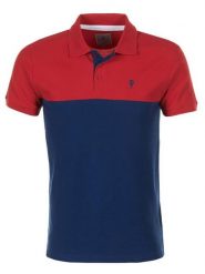 Peak Mountain Koszulka polo "Caloste" w kolorze granatowo-czerwonym rozmiar: XXL. Czerwone koszulki polo Peak Mountain, xxl, bez wzorów, z bawełny, bez kołnierzyka, bez ramiączek. Za 106.13 zł.