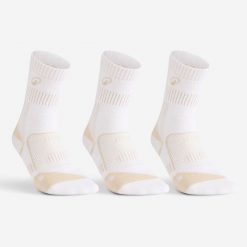 Skarpety sportowe tenis Artengo RS900 high 3 pary. Czarne skarpety Decathlon, bez wzorów, z bawełny. Za 54.99 zł.