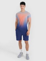 Spodenki treningowe męskie 4F x Robert Lewandowski 4F RL9SSS25TFSHM1201. Niebieskie krótkie spodenki sportowe 4F, m, bez wzorów, z elastanu. Za 137.99 zł.