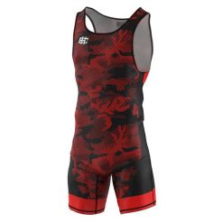 Trykot zapaśniczy męski EXTREME HOBBY HAVOC. Czerwone odzież kompresyjna EXTREME HOBBY, l, bez wzorów, z elastanu, na fitness i siłownię. Za 188.00 zł.
