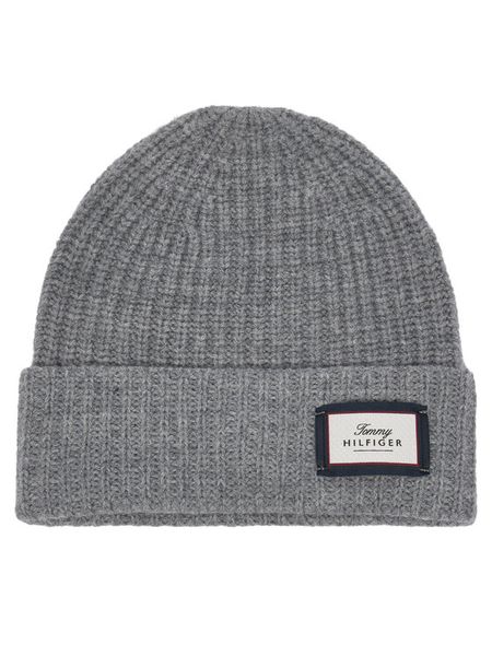Tommy Hilfiger Czapka AM0AM14526 Szary. Szare czapki zimowe Tommy Hilfiger, bez wzorów, z wełny. Za 249.99 zł.
