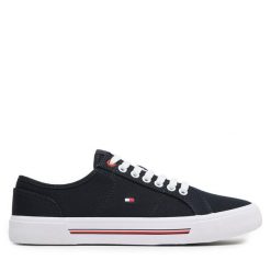 Tenisówki Tommy Hilfiger. Niebieskie trampki Tommy Hilfiger, m, bez wzorów, bez zapięcia. Za 279.99 zł.