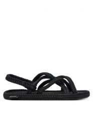 Bohonomad Sandały Bodrum BOD.0020.MRS Czarny. Czarne sandały Bohonomad, z materiału, bez zapięcia. Za 299.99 zł.