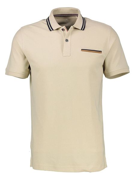 Lerros Koszulka polo w kolorze kremowym rozmiar: XL. Brązowe koszulki polo Lerros, xl, bez wzorów, z bawełny, bez kołnierzyka, bez ramiączek. Za 83.03 zł.