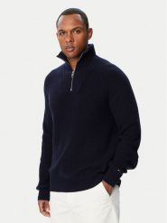 Tommy Hilfiger Sweter Fisherman MW0MW42531 Granatowy Regular Fit. Niebieskie swetry rozpinane Tommy Hilfiger, l, bez wzorów, z bawełny, bez kołnierzyka, bez ramiączek. Za 749.99 zł.