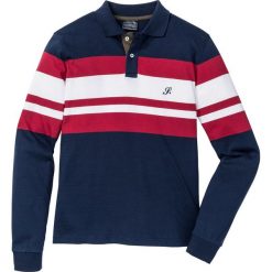 Shirt polo z długim rękawem Regular Fit bonprix ciemnoniebiesko-ciemnoczerwono-biały. Bluzki z długim rękawem marki ASICS. Za 49.99 zł.