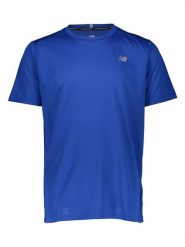 New Balance Koszulka "Core Run" w kolorze niebieskim do biegania rozmiar: L. Niebieskie t-shirty sportowe New Balance, bez wzorów, z materiału, bez ramiączek, do biegania. Za 96.60 zł.