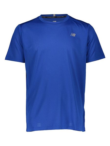 New Balance Koszulka "Core Run" w kolorze niebieskim do biegania rozmiar: XXL. Niebieskie t-shirty sportowe New Balance, bez wzorów, z materiału, bez ramiączek, do biegania. Za 65.69 zł.