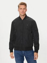 Tommy Hilfiger Kurtka bomber MW0MW35658 Czarny Regular Fit. Czarne kurtki Tommy Hilfiger, m, bez wzorów, z syntetyku, bez kaptura. Za 549.99 zł.
