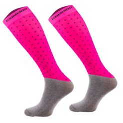 Skarpety Jeździeckie Comodo Dots Pink. Różowe skarpety COMODO, bez wzorów, z bawełny. Za 19.99 zł.