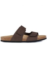 Geox Skórzane klapki "Ghita" w kolorze brązowym rozmiar: 42. Brązowe klapki Geox. Za 245.95 zł.