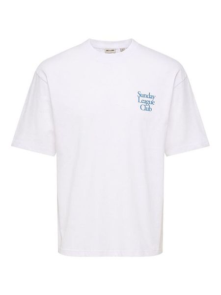ONLY & SONS Koszulka w kolorze białym rozmiar: XXL. Białe bezrękawniki Only & Sons, xxl, bez wzorów, z bawełny, bez kołnierzyka, bez ramiączek. Za 73.95 zł.