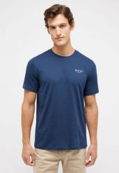 MUSTANG AUSTIN MĘSKI T-SHIRT KOSZULKA LOGO DRESS BLUES 1014950 5334. T-shirty Mustang, m, bez wzorów, bez kołnierzyka, bez ramiączek. Za 69.99 zł.