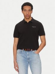 Tommy Jeans Polo Linear DM0DM20914 Czarny Regular Fit. Czarne koszulki polo Tommy Jeans, l, bez wzorów, z bawełny, bez kołnierzyka, bez ramiączek. Za 249.99 zł.