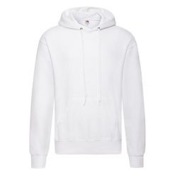 Męska Klasyczna Zwykła Bluza Z Kapturem. Białe bluzy z kapturem Fruit of the Loom, m, bez wzorów, z kapturem. Za 80.99 zł.