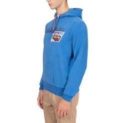 Bluza męska Napapijri B-Portalet Hooded. Niebieskie bluzy Napapijri, m, bez wzorów, bez kaptura. W wyprzedaży za 383.00 zł.