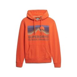 Casualowa bluza z kapturem Superdry Great Outdoors. Czerwone bluzy z kapturem Superdry, xl, bez wzorów, z kapturem. Za 380.50 zł.