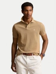 Polo Ralph Lauren Polo 710534735379 Beżowy Regular Fit. Brązowe koszulki polo Polo Ralph Lauren, l, bez wzorów, z bawełny, bez kołnierzyka, bez ramiączek. Za 599.99 zł.