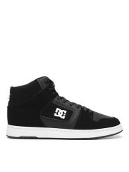 DC Sneakersy MANTECA 4 HI ADYS100743-BKW Czarny. Czarne buty sportowe casual DC, bez wzorów, ze skóry, bez zapięcia. Za 299.99 zł.