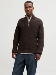 Jack & Jones Sweter "Kaito" w kolorze brązowym rozmiar: M. Brązowe swetry nierozpinane Jack & Jones, m, bez wzorów, bez kołnierzyka, bez ramiączek. Za 148.61 zł.
