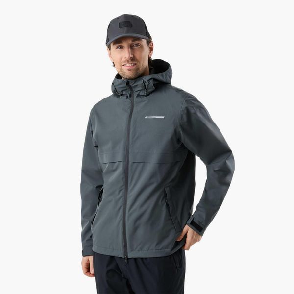 Kurtka przeciwdeszczowa turystyka męska Swedemount Tjörn Rain Jacket wodoodporny. Niebieskie kurtki SWEDEMOUNT, m, bez wzorów, bez kaptura. Za 329.99 zł.