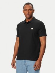 Calvin Klein Jeans Polo LV04RG217G Czarny Regular Fit. Czarne koszulki polo Calvin Klein Jeans, m, bez wzorów, z bawełny, bez kołnierzyka, bez ramiączek. Za 329.99 zł.