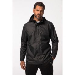 Męska Kurtka przeciwdeszczowa wodoszczelna kaptur chowana w kieszeni. Czarne kurtki JAY-PI, m, bez wzorów, z materiału, bez kaptura. Za 480.99 zł.