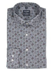 OLYMP Koszula "Luxor" - Modern fit - w kolorze brązowym rozmiar: 43. Brązowe koszule Olymp, bez wzorów, z bawełny, bez kołnierzyka, bez ramiączek. Za 132.95 zł.