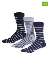 LEE Underwear Skarpety (3 pary) "Madden" w kolorze błękitnym, szarym i granatowym rozmiar: 43-46. Niebieskie skarpety LEE Underwear, bez wzorów. Za 39.45 zł.