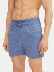 Calvin Klein Swimwear Szorty kąpielowe KM0KM01104 Niebieski Regular Fit. Niebieskie kąpielówki Calvin Klein Swimwear, m, bez wzorów, z syntetyku. Za 169.99 zł.