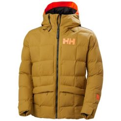 Kurtka z kapturem Helly Hansen Emiko Ridable. Brązowe kurtki narciarskie i snowboardowe Helly Hansen, m, bez wzorów, z puchu, narciarskie. Za 1,739.00 zł.